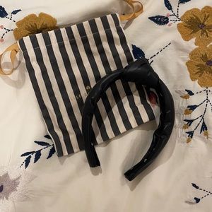 Black “leather” headband lele sadoughi